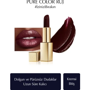 Estee Lauder Kremsi Ruj - Pure Color Creme Lipstick Kremsi, Saten Bitiş -  3.5gr - Renk: 685 Midnight Kiss