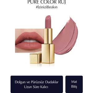 Estee Lauder Mat Bitişli Ruj - Pure Color Matte Lipstick - 3.5gr - Renk: 816 Suit Up