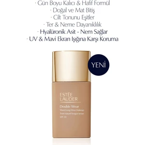 Estee Lauder Double Wear Sheer Işıltı ve Nem Etkili Hafif Dokulu Fondöten SPF20 - 30ml Renk:3N1-Ivory Beige