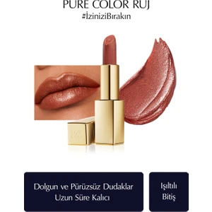 Estee Lauder Işıltılı Bitişli Hi-Lustre Ruj - Pure Color Hi-Lustre Lipstick - 3.5gr - Renk: 111 Tiger Eye