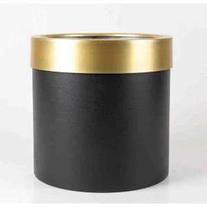 Rüzgar Yapay Çiçekçilik 30X30 Siyah Gold Saksı