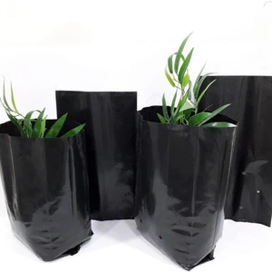 Kalın Körüklü Fide Torbası Fidan Yetiştirme Poşeti Siyah Delikli - 20X25 Cm. - 10 Kg.lık Paket