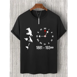 10 Kasım Atatürklü Tişört, 10 Kasım Atatürk Baskılı Unisex Pamuklu. Tüm Bedenler - Kaliteli Pamuklu
