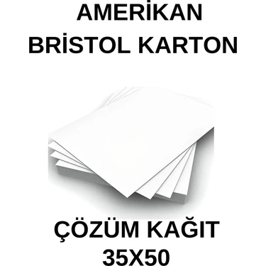 Çözüm Kağıt Amerikan Bristol Karton 35X50 cm 210 gr - 25