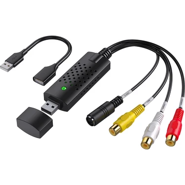 Boblov USB Video Capture USB 2.0 Audio/video Converter Rca'dan Usb'ye Ses Video Dönüştürücü Vhs