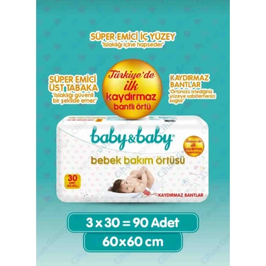 Baby&Baby Baby Baby Bebek Bakım Örtüsü