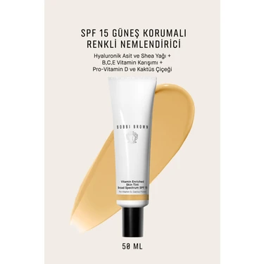 Bobbi Brown Vitamin Enriched Işıltılı Bitişli Renkli Nemlendirici SPF 15 50 ml - Medium 2 -