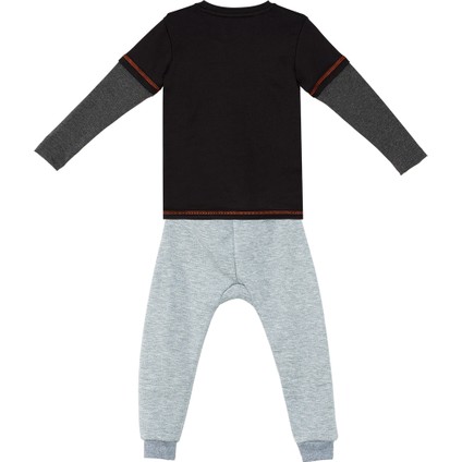 Rhino Erkek Çocuk Siyah T-Shirt Eşofman Altı Takım fırsatları