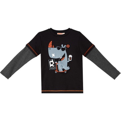 Rhino Erkek Çocuk Siyah T-Shirt Eşofman Altı Takım indirimleri
