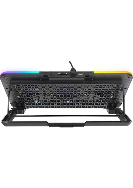 Sıxpower R9 6 Fan Rgb Işıklı Telefon Tutuculu USB Çoklayıcı Notebook Soğutucu Stand