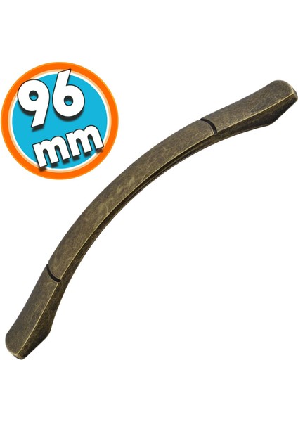 Mobilya Mutfak Dolabı Çekmece Dolap Kapak Kulpu Kulbu Antik Sarı 96 mm Metal Kulp