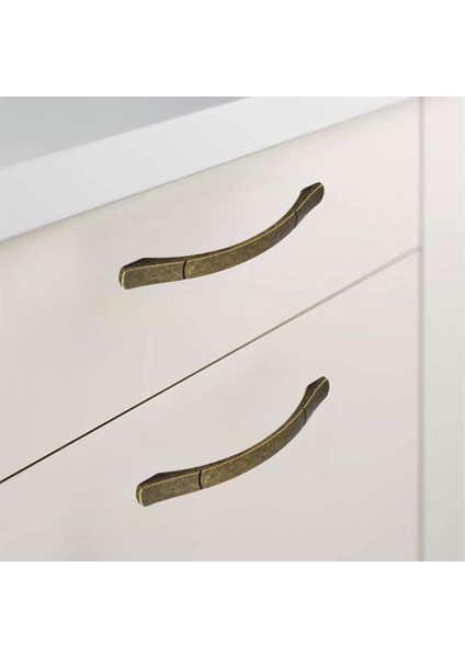 Mobilya Mutfak Dolabı Çekmece Dolap Kapak Kulpu Kulbu Antik Sarı 96 mm Metal Kulp