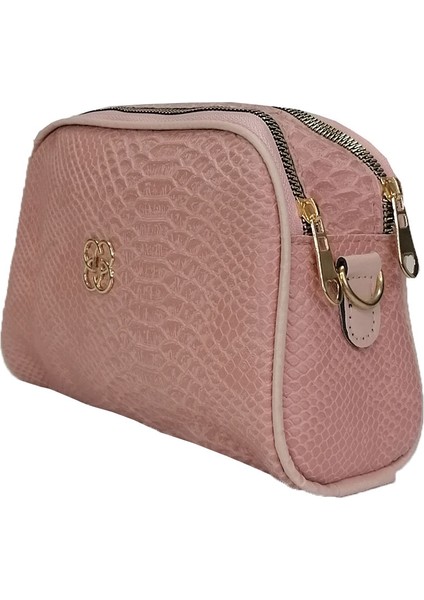 LV-6120 Kadın Kol Çantası - Pudra Kroko