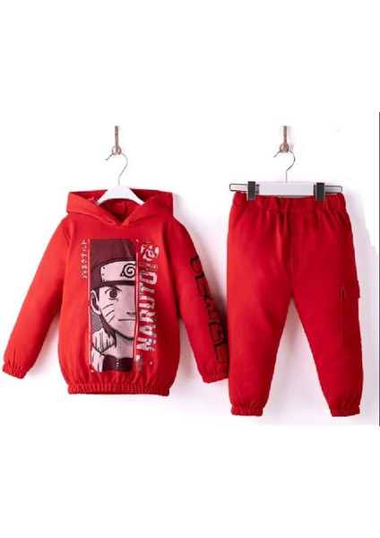 389624 Naruta Anime 2’li Takım 5/8 Yaş - Kırmızı - 7-8 Yaş