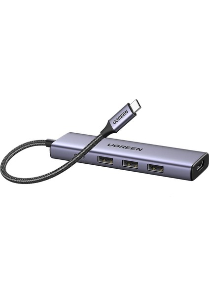 USB-C To HDMI+3*USB 3.0 A+PD Power Converter - 15596