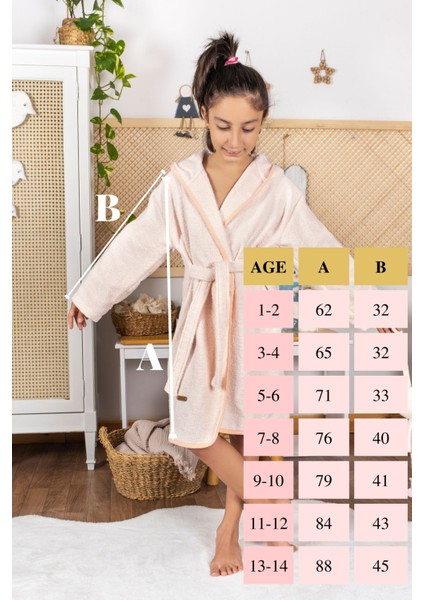 Kız Çocuk Bornozu, Pamuklu, Kapüşonlu, Çiçekli Tavşan, Bebek, Yavruağzı (0-14 Yaş) fırsatları