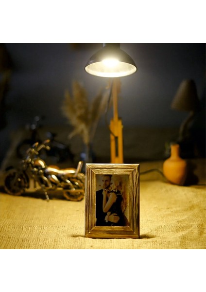 Ahşap 10X15 cm Tekli Hem Yatay Hem Dikey Fotoğraf Çerçevesi-Natural