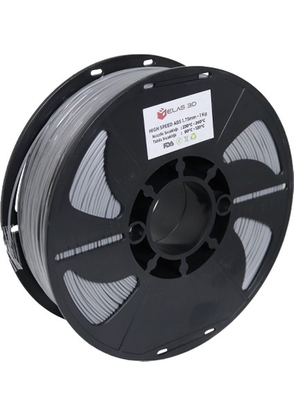 Hyper Abs Filament Gri 1.75 mm 1kg Standart