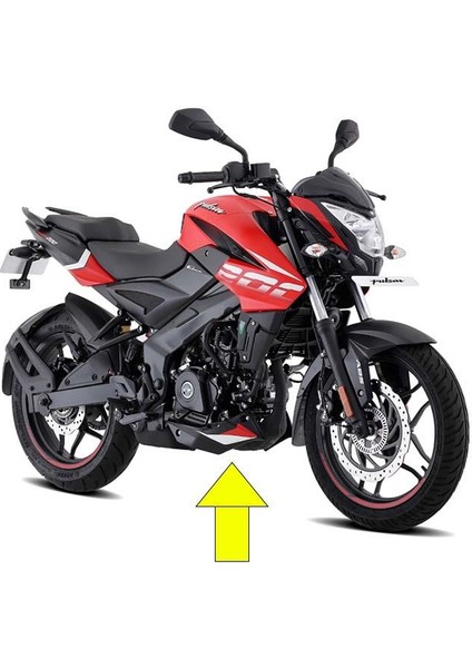 Bajaj Pulsar NS200 2021-2023 Sağ Alt Sakal Çene Grenajı Siyah-Kırmızı-Beyaz K A
