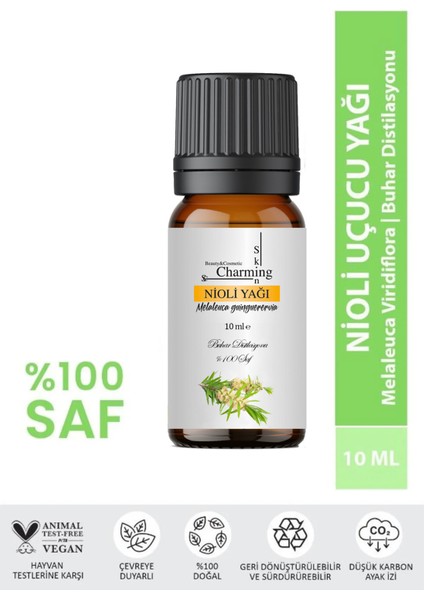 2 Adet Nioli Uçucu Yağı %100 Saf Sertifikalı Seyreltilmemiş( Niaouli Essential Oil ) 10 ml