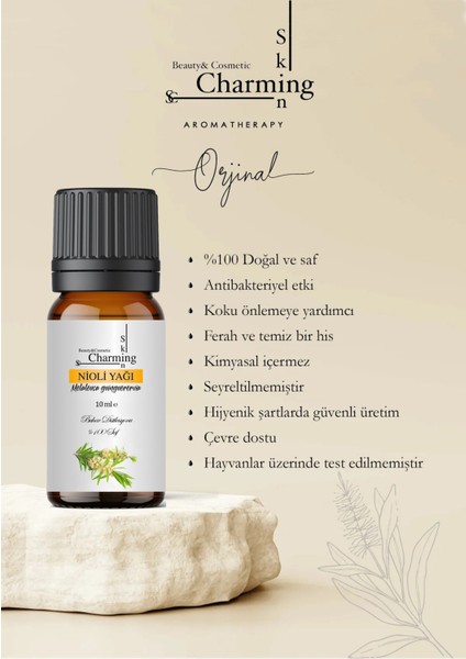 2 Adet Nioli Uçucu Yağı %100 Saf Sertifikalı Seyreltilmemiş( Niaouli Essential Oil ) 10 ml