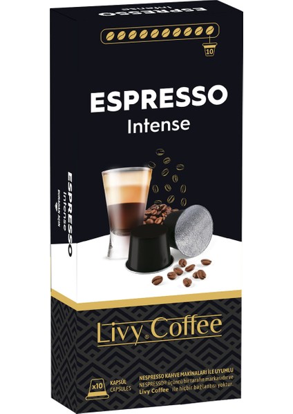 Livy Coffee Nespresso® Uyumlu Kapsül Kahve Espresso 10 Kapsül