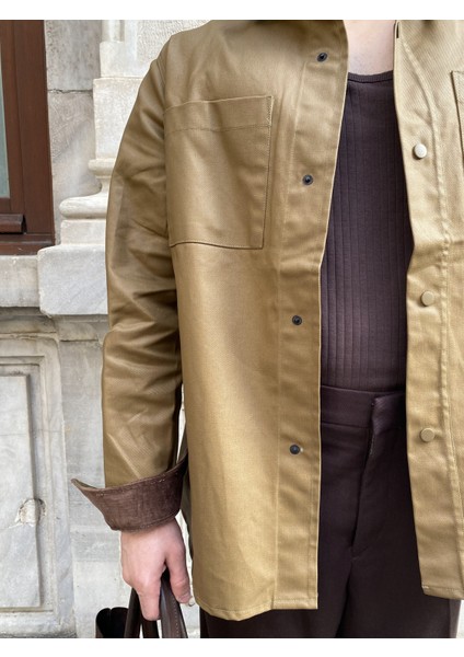 Erkek Premium Koleksiyon Kadife Detaylı Mumlu Jean Gömlek-Ceket fiyatları