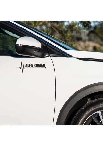 Alfa Romeo Kapı ve Çamurluk Uyumlu Araç Markalı Sticker Seti - 2li Set - K Atatürk Imza Hediyeli fiyatları