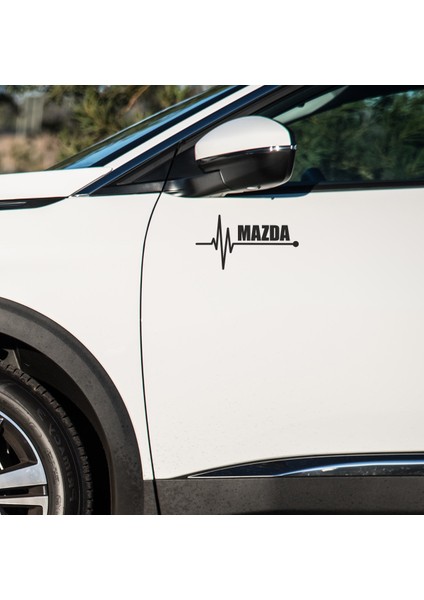 Mazda Uyumlu Kapı ve Çamurluk Uyumlu Araç Markalı Sticker Seti - 2li Set - K Atatürk Imza Hediyeli