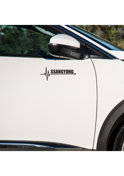 Ssangyong Uyumlu Kapı ve Çamurluk Uyumlu Araç Markalı Sticker Seti - 2li Set - K Atatürk Imza Hediyeli fiyatları