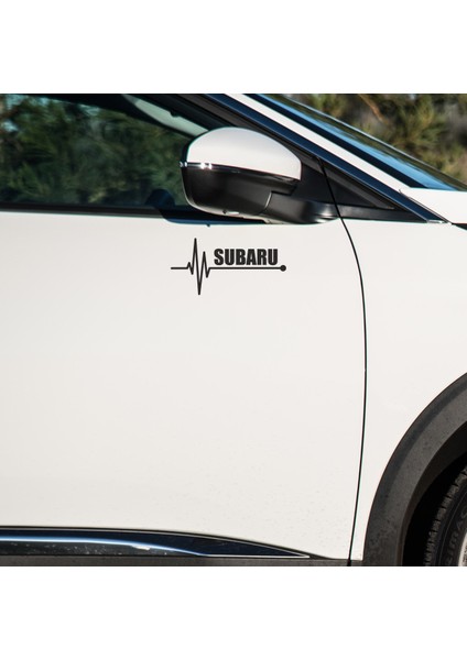 Subaru Uyumlu Kapı ve Çamurluk Uyumlu Araç Markalı Sticker Seti - 2li Set - K Atatürk Imza Hediyeli