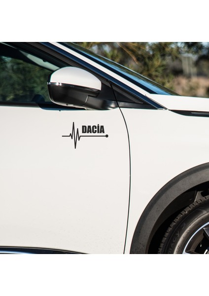 Dacia Uyumlu Kapı ve Çamurluk Uyumlu Araç Markalı Sticker Seti - 2li Set - K Atatürk Imza Hediyeli