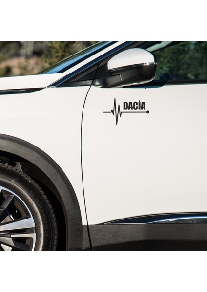 Dacia Uyumlu Kapı ve Çamurluk Uyumlu Araç Markalı Sticker Seti - 2li Set - K Atatürk Imza Hediyeli fiyatları