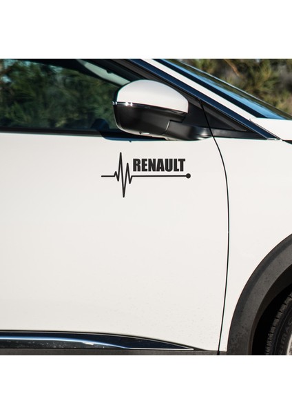 Renault Uyumlu Kapı ve Çamurluk Uyumlu Araç Markalı Sticker Seti - 2li Set - K Atatürk Imza Hediyeli Reno fiyatları