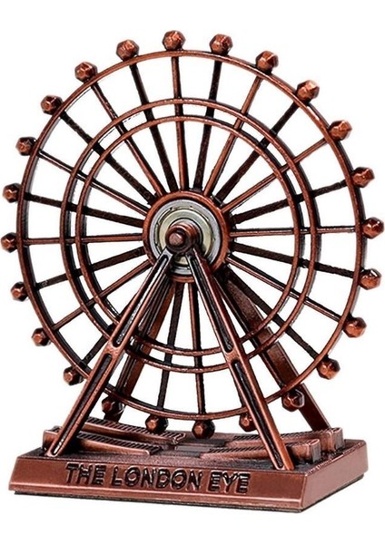 Dünyadan Hediyeler Vintage Metal Ingiltere London Eye Biblo Antik Bakır 15 cm