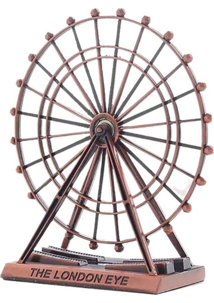 Vintage Metal Ingiltere London Eye Biblo Antik Bakır 9 cm