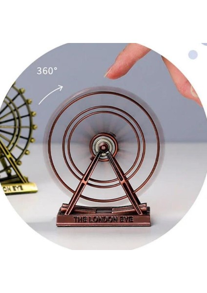 Vintage Metal Ingiltere London Eye Biblo Antik Bakır 9 cm