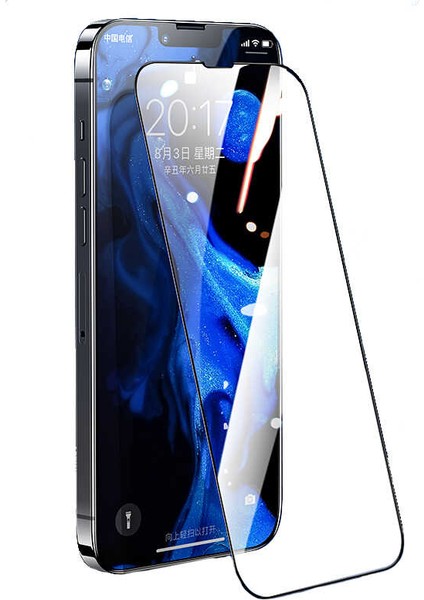 iPhone 13 Pro Max Uyumlu 0.33MM R-Pro Curved Kavisli Kenarlı Tam Kaplama Cam Ekran Koruyucu 2 Adet