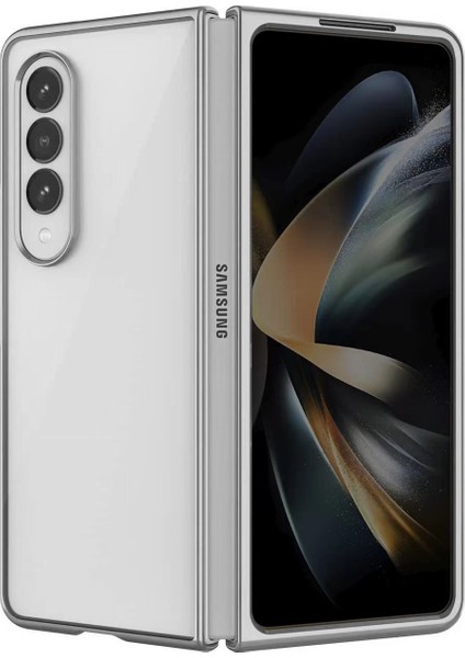 Samsung Galaxy Z Fold 4 Kılıf Fold Element Kapak - Gümüş