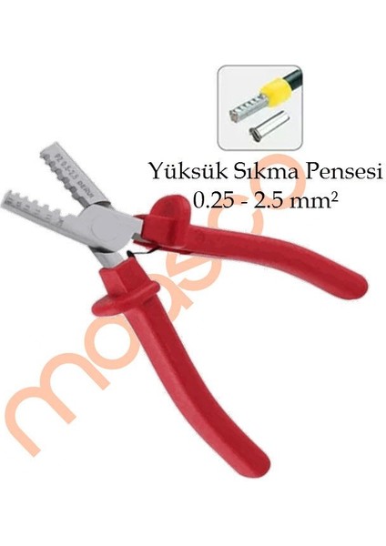 Yyt-22 Izoleli Yüksük Sıkma Pensesi 0,25-2,5