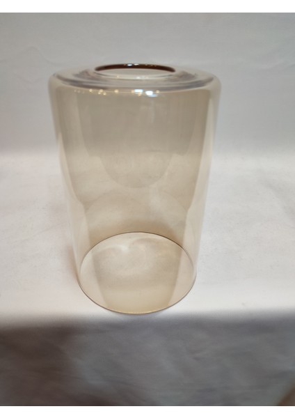 Avize camı.Düz Silindir,Bal Rengi.(E.27)Çap:10.00cm-h:15.00cm.Normal ampule göre.