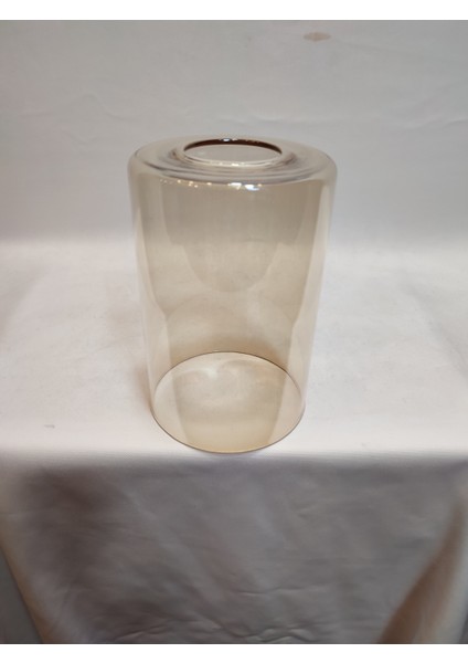 Avize camı.Düz Silindir,Bal Rengi.(E.27)Çap:10.00cm-h:15.00cm.Normal ampule göre.