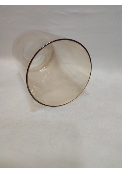 Avize camı.Düz Silindir,Bal Rengi.(E.27)Çap:10.00cm-h:15.00cm.Normal ampule göre.