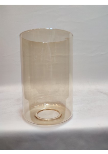 Avize camı.Düz Silindir,Bal Rengi.(E.27)Çap:10.00cm-h:15.00cm.Normal ampule göre.