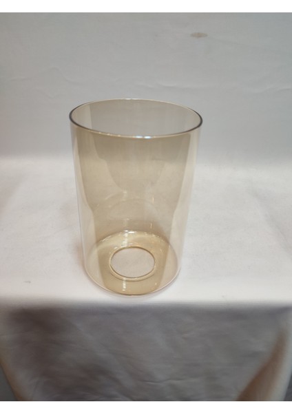 Avize camı.Düz Silindir,Bal Rengi.(E.27)Çap:10.00cm-h:15.00cm.Normal ampule göre.