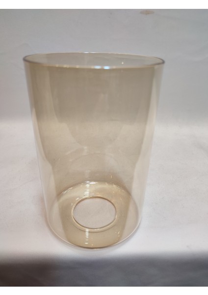 Avize camı.Düz Silindir,Bal Rengi.(E.27)Çap:10.00cm-h:15.00cm.Normal ampule göre.