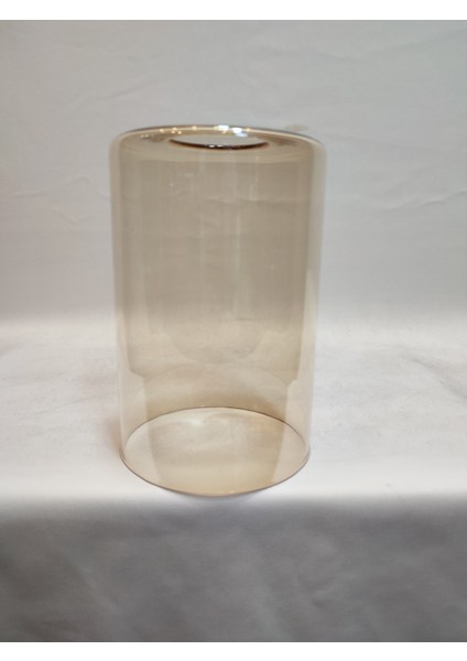 Avize camı.Düz Silindir,Bal Rengi.(E.27)Çap:10.00cm-h:15.00cm.Normal ampule göre.