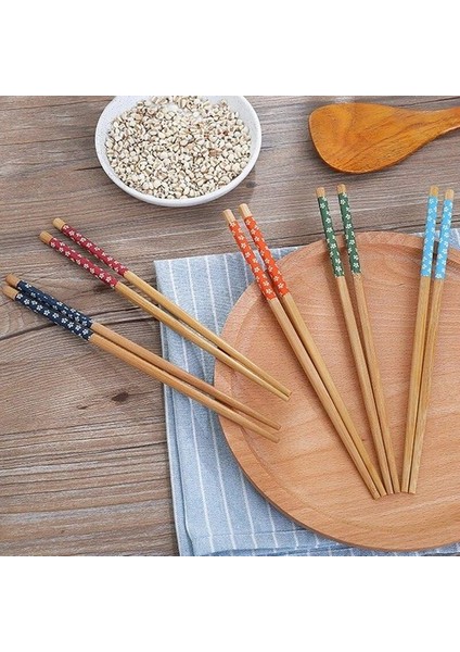 Bambu Çin Çubuğu Chopstick Yıkanabilir ve Kullanılabilir 5 Çift