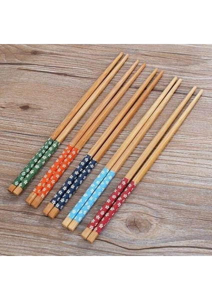 Bambu Çin Çubuğu Chopstick Yıkanabilir ve Kullanılabilir 5 Çift