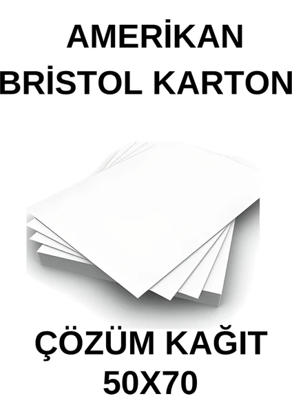 Çözüm Kağıt Amerikan Bristol Karton 50X70 cm 210 gr - 10 Adet